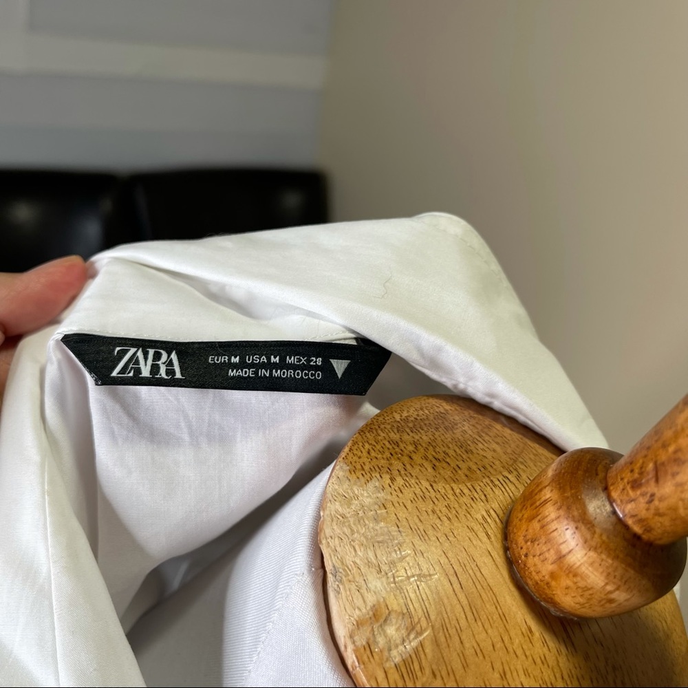 Zara White Button Down Shirt - Picture 9 of 9